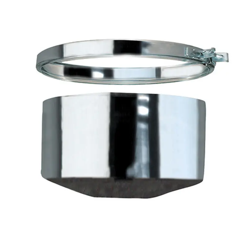 Tampa parede simples inox 304 Expo Inox 100 mm para tê Tampa parede simples inox 304 Expo Inox 100 mm para tê