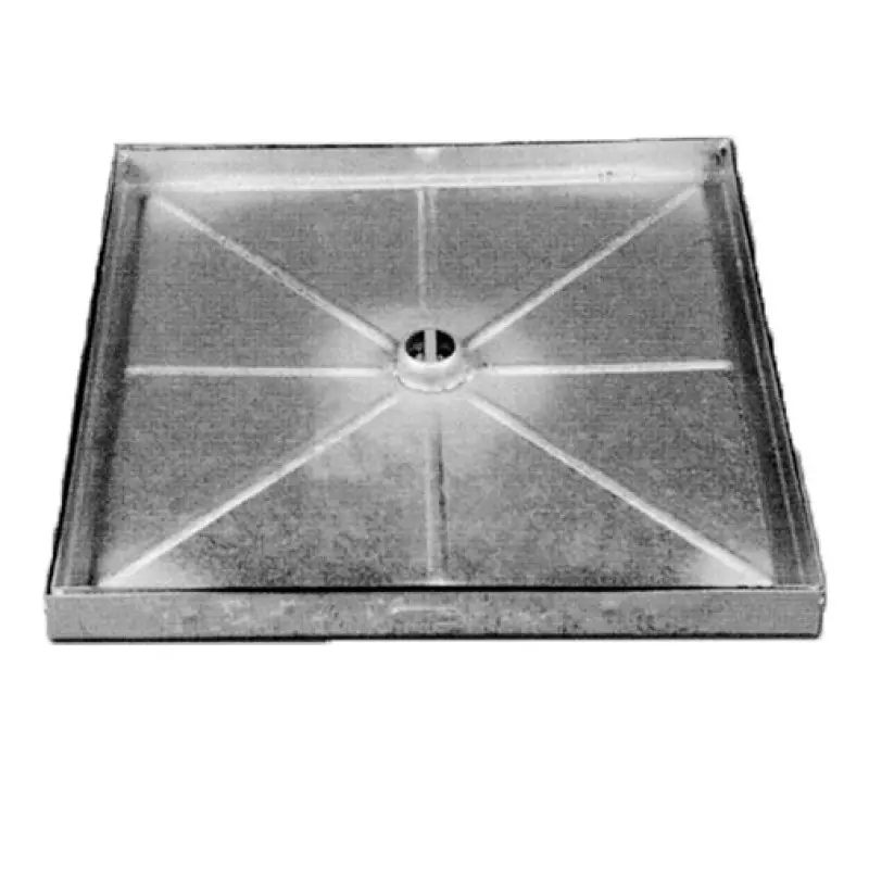 Tampa rebaixada aço galvanizado Capa 400 x 400 x 25 mm Tampa rebaixada aço galvanizado Capa 400 x 400 x 25 mm