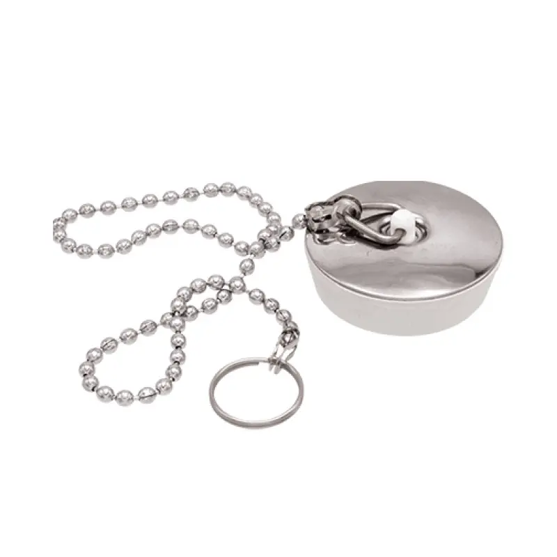 Tampão Design 47 mm com argola e corrente Tampão Design 47 mm com argola e corrente