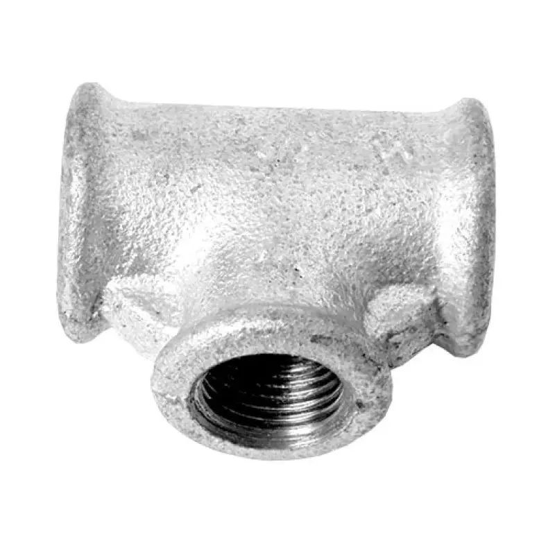 Tê redução galvanizado 2" F x 3/4" F x 2" F Tê redução galvanizado 2" F x 3/4" F x 2" F