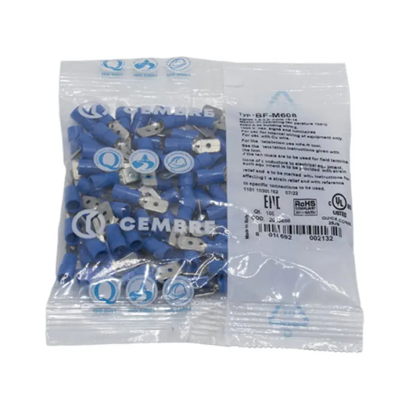 Terminal Faston BF-M608 6,35 x 0,8 mm Terminal Faston BF-M608 6,35 x 0,8 mm