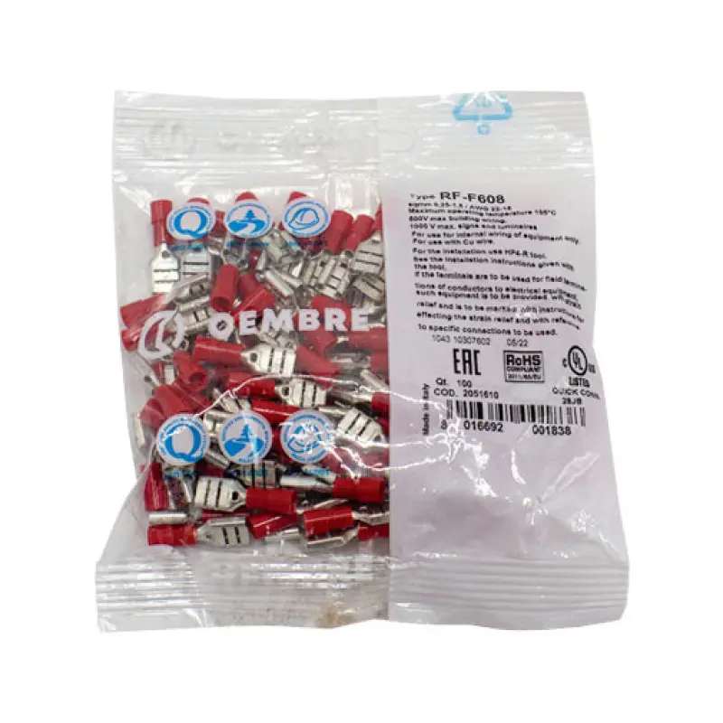 Terminal Faston F.RF-F608 6,35 x 0,8 mm Terminal Faston F.RF-F608 6,35 x 0,8 mm