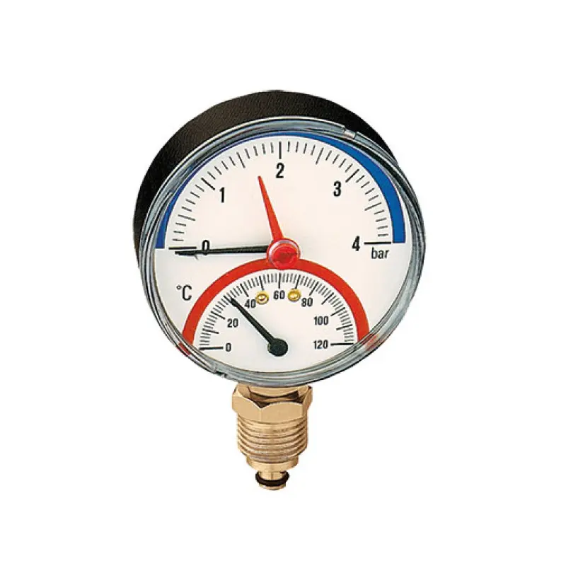 Termomanómetro radial Caleffi 1/2" 80 mm 0 a 6 bar Termomanómetro radial Caleffi 1/2" 80 mm 0 a 6 bar