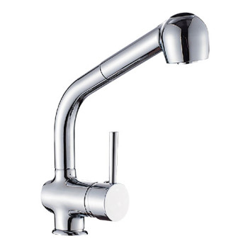 Torneira bancada Eco com bica giratória e chuveiro extraível