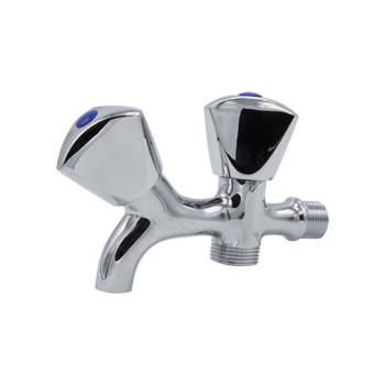 Torneira dupla tricórnio com bica para máquina lavar Torneira dupla tricórnio com bica para máquina lavar