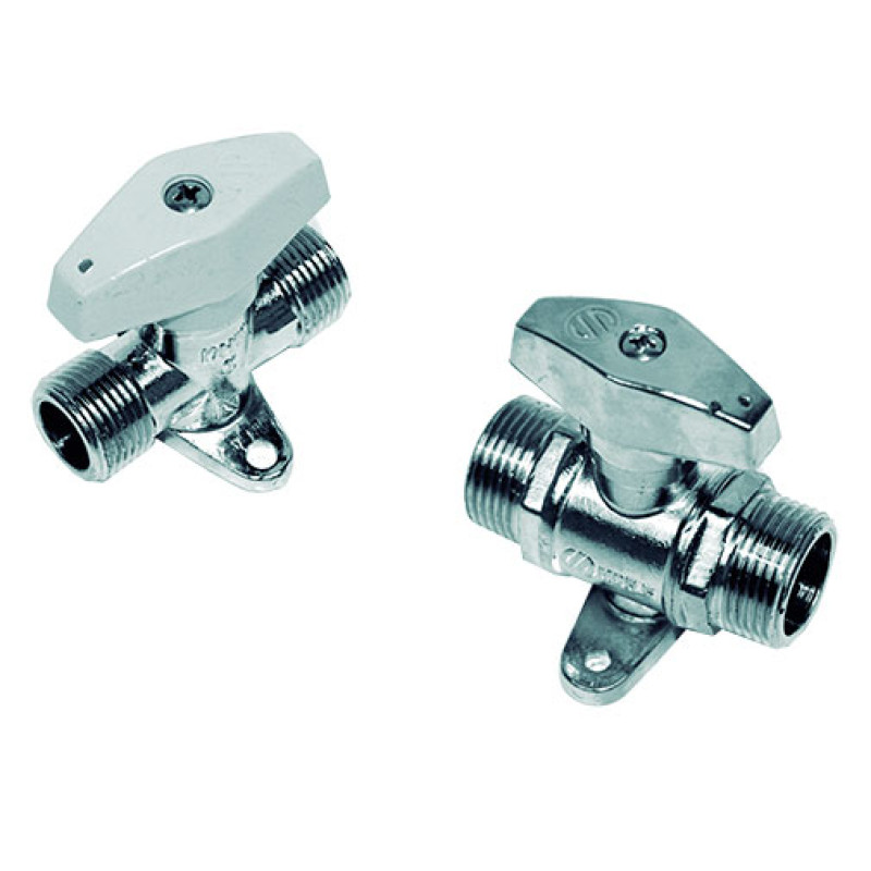 Válvula corte rápido Arco Série V83 3/4" MM cromada com encravamento Válvula corte rápido Arco Série V83 3/4" MM cromada com encravamento