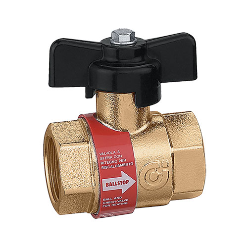 Válvula esfera Caleffi Ballstop 3/4" com válvula retenção Válvula esfera Caleffi Ballstop 3/4" com válvula retenção