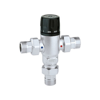 Válvula misturadora termostática Caleffi 3/4" 30 a 65ºC anticalcário com válvula retenção Válvula misturadora termostática Caleffi 3/4" 30 a 65ºC anticalcário com válvula retenção