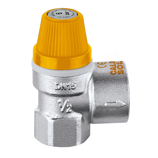 Válvula segurança Caleffi 1/2" F x 3/4" F 6 bar para instalações solares Válvula segurança Caleffi 1/2" F x 3/4" F 6 bar para instalações solares