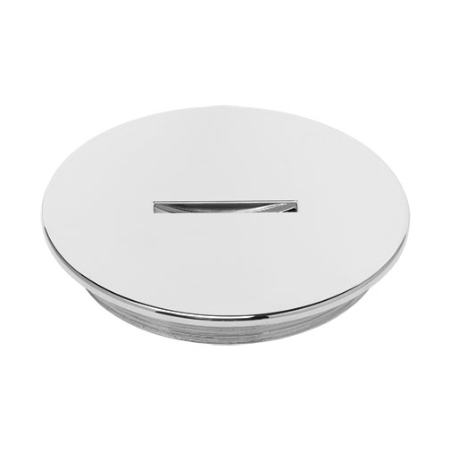 Tampa metálica 110 mm cromada com aba larga para sifão Tampa metálica 110 mm cromada com aba larga para sifão