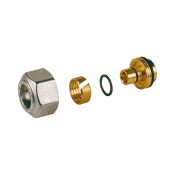 Adpatador Giacomini 16 x (16 x 2,0) mm para tubo plástico ou multicamada Adpatador Giacomini 16 x (16 x 2,0) mm para tubo plástico ou multicamada