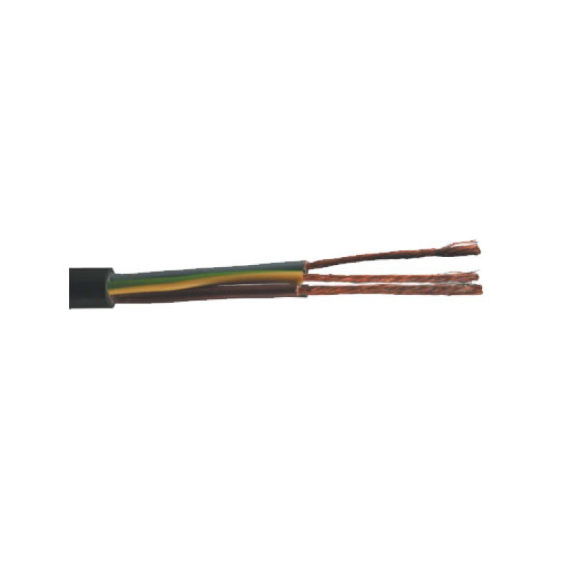 Cabo elétrico flexível FVV H05VV-F 3G2,5 preto Cabo elétrico flexível FVV H05VV-F 3G2,5 preto