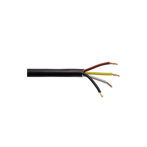Cabo elétrico flexível FVV H05VV-F 4G1 preto Cabo elétrico flexível FVV H05VV-F 4G1 preto