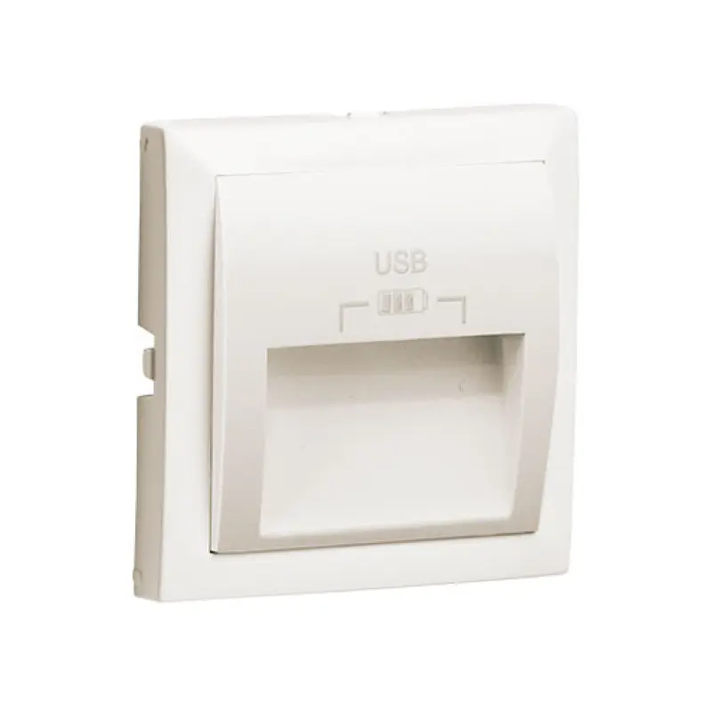 Centro Efapel Série Logus 90 marfim para carregador duplo USB Centro Efapel Série Logus 90 marfim para carregador duplo USB