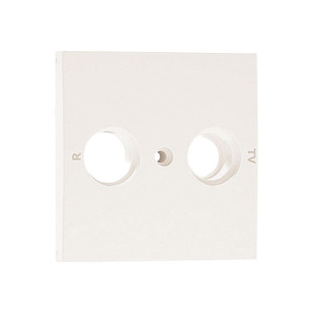 Centro Efapel Série Logus 90 marfim para tomada multimarca R-TV 2 saídas Centro Efapel Série Logus 90 marfim para tomada multimarca R-TV 2 saídas