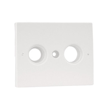 Centro Efapel Série Sirius 70 branco para tomada multimarca R-TV 2 saídas Centro Efapel Série Sirius 70 branco para tomada multimarca R-TV 2 saídas