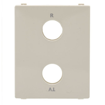 Centro Efapel Série Sirius 70 marfim para tomada R-TV Centro Efapel Série Sirius 70 marfim para tomada R-TV