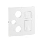 Centro tomada mista Efapel Série Logus 90 R-TV-SAT-RJ 45/R-TV-SAT-RJ 45-FO branco