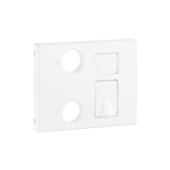 Centro tomada mista Efapel Série Sirius 70 R-TV-RJ 45/R-TV-RJ 45-FO branco Centro tomada mista Efapel Série Sirius 70 R-TV-RJ 45/R-TV-RJ 45-FO branco