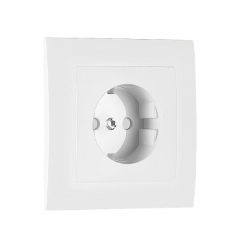 Espelho schuko monobloco Efapel Série Logus 90 branco com obturador