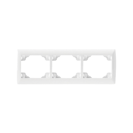 Espelho triplo horizontal Efapel Série Sirius 70 branco Espelho triplo horizontal Efapel Série Sirius 70 branco