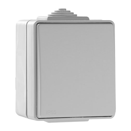 Interruptor unipolar Efapel Série 48 estanque IP65 cinzento Interruptor unipolar Efapel Série 48 estanque IP65 cinzento