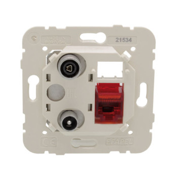 Tomada mista Efapel Série MEC 21 R-TV-RJ45 Tomada mista Efapel Série MEC 21 R-TV-RJ45