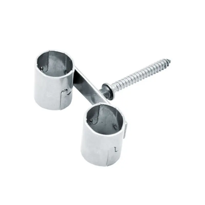 Abraçadeira dupla 22 mm para tubo inox Abraçadeira dupla 22 mm para tubo inox