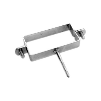 Abraçadeira retangular 100 x 50 mm com parafuso para caleiras Abraçadeira retangular 100 x 50 mm com parafuso para caleiras