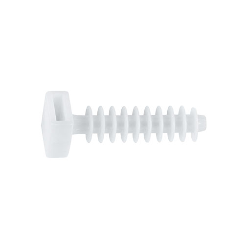 Bucha fixação abraçadeira 6 mm branca Bucha fixação abraçadeira 6 mm branca