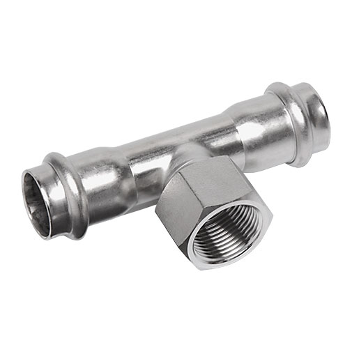 Tê transição press Sanha Nirosan 9130G 35 mm x 3/4" F x 35 mm Tê transição press Sanha Nirosan 9130G 35 mm x 3/4" F x 35 mm