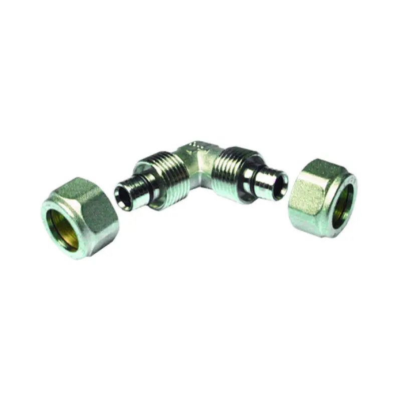 Joelho simples bicone metálico Henco 26 x 26 mm Joelho simples bicone metálico Henco 26 x 26 mm