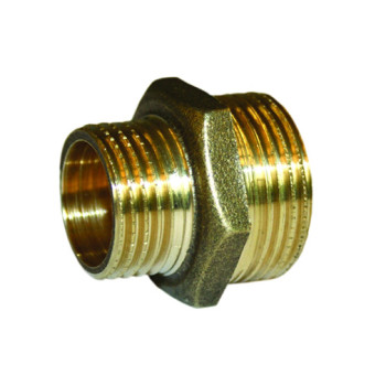 Casquilho duplo redução latão 1/2" x 1/4"