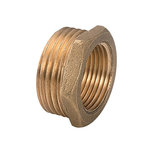 Casquilho latão 3/4" x 1/2" com porca redução sextavada Casquilho latão 3/4" x 1/2" com porca redução sextavada