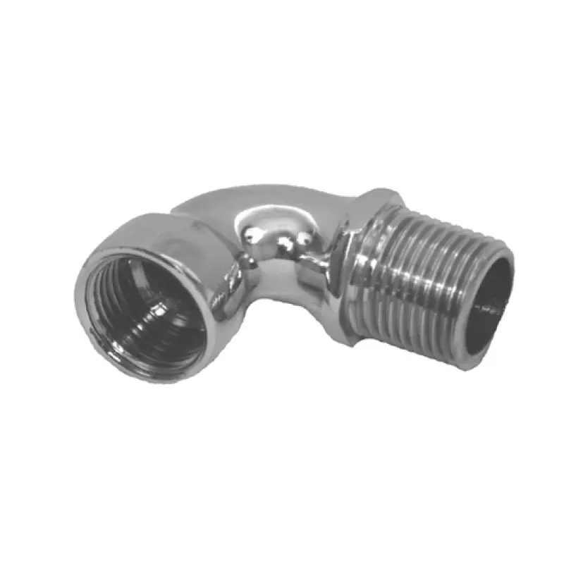 Curva latão 1/2" M x 3/8" F cromada