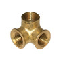 Joelho 3 vias latão 1/2"