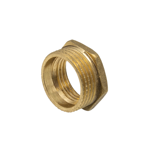 Porca redução latão Eco 1" M x 1/2" F Porca redução latão Eco 1" M x 1/2" F