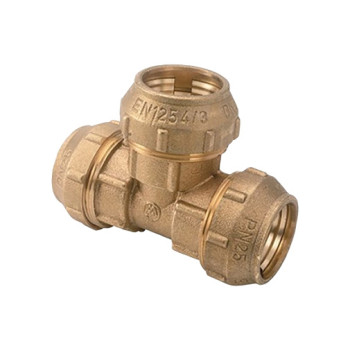 Tê de aperto latão 25 mm