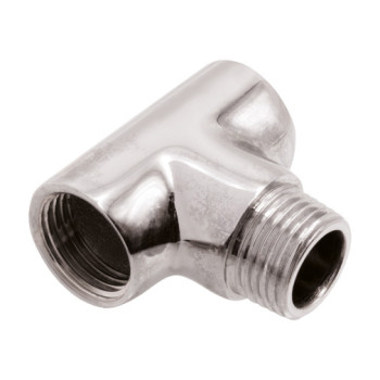 Tê latão 1/2" FMF cromado