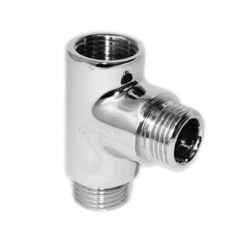 Tê latão 1/2" FMM cromado