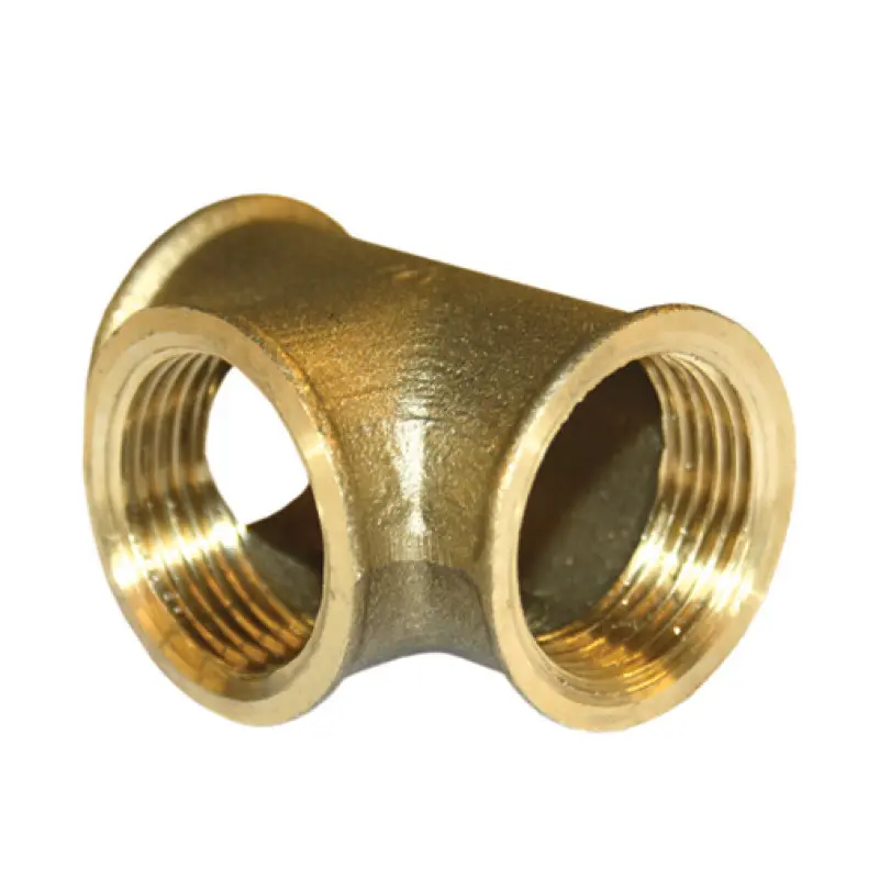 Tê simples latão 1/2" F Tê simples latão 1/2" F