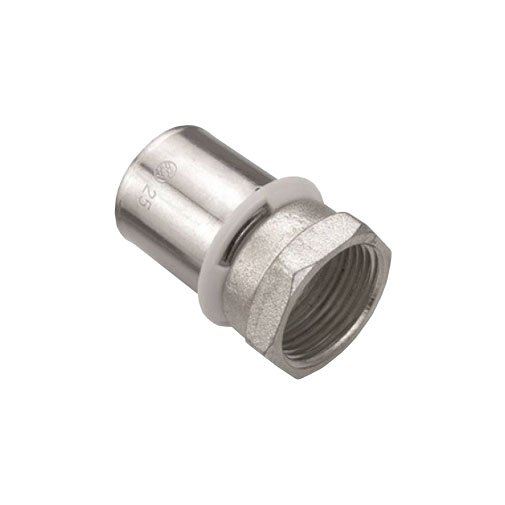 Casquilho press metálico 20 mm x 3/4" F com porca fixa Casquilho press metálico 20 mm x 3/4" F com porca fixa