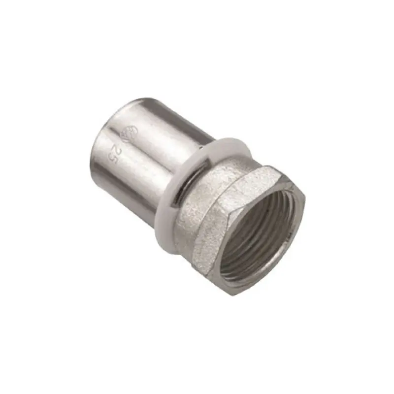 Casquilho press metálico 32 mm x 1" F com porca fixa Casquilho press metálico 32 mm x 1" F com porca fixa