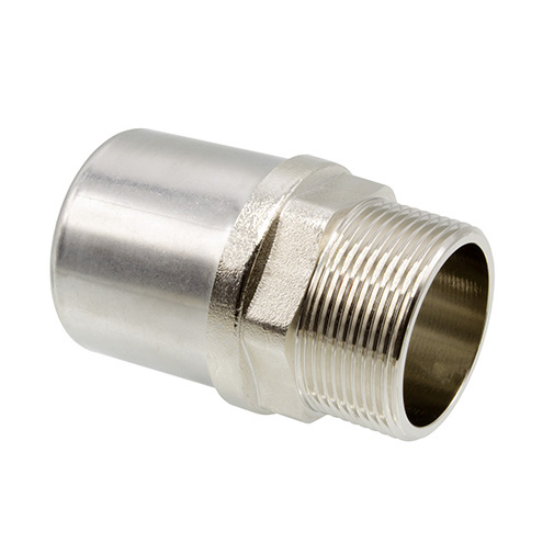 Casquilho press metálico 50 mm x 1.1/2" M com porca fixa Casquilho press metálico 50 mm x 1.1/2" M com porca fixa