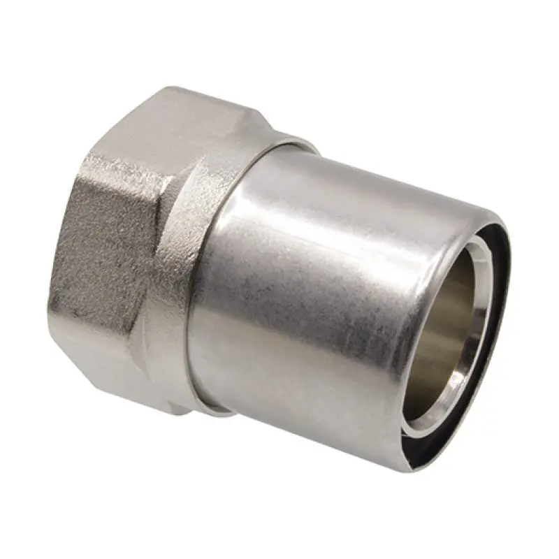 Casquilho press metálico 63 mm x 2" F com porca móvel Casquilho press metálico 63 mm x 2" F com porca móvel
