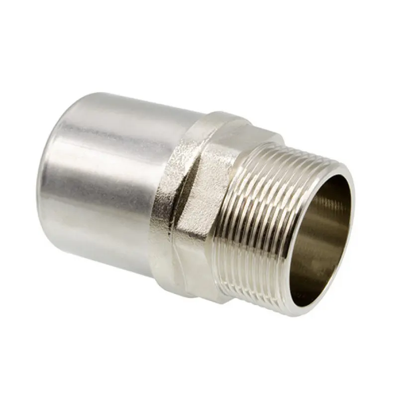 Casquilho press metálico 63 mm x 2" M com porca fixa Casquilho press metálico 63 mm x 2" M com porca fixa