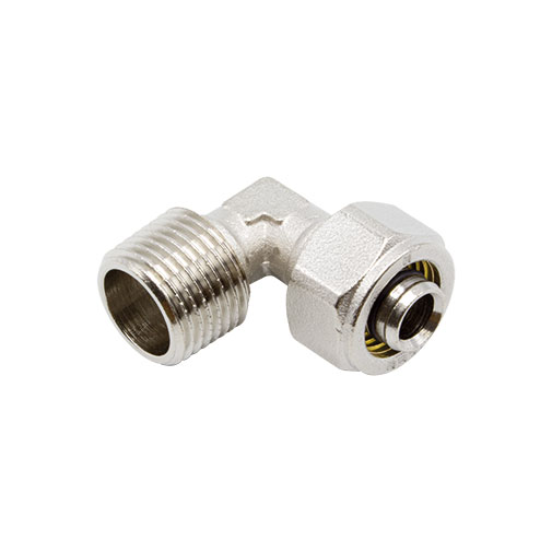 Joelho bicone 16 mm x 1/2" M Joelho bicone 16 mm x 1/2" M