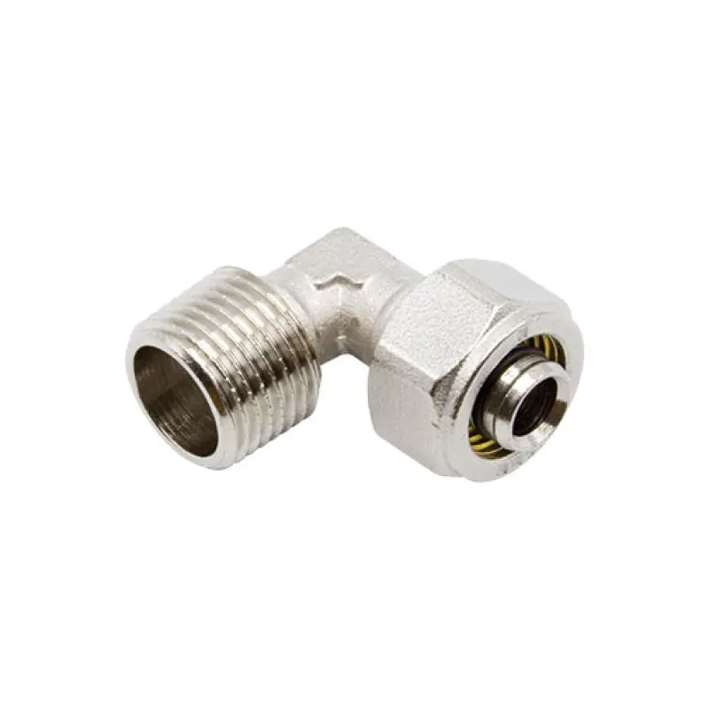 Joelho bicone 16 mm x 1/2" M Joelho bicone 16 mm x 1/2" M