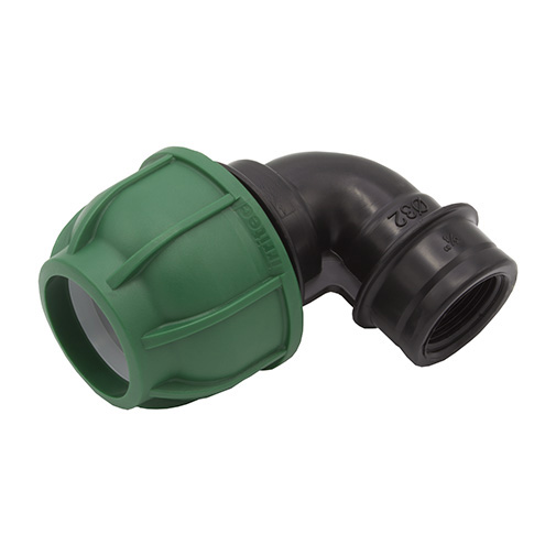Joelho 90º de aperto PE Tecnoagua 40 mm x 1.1/4" F Joelho 90º de aperto PE Tecnoagua 40 mm x 1.1/4" F