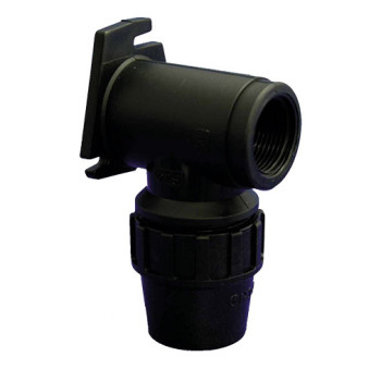 Joelho de aperto PE Tecnoagua 25 mm x 3/4" F com pater